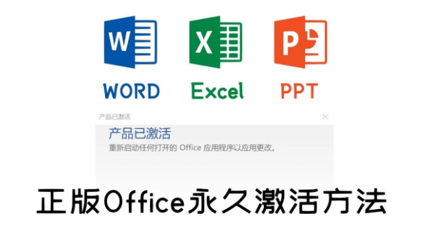 office怎么免费永久激活，office产品密钥永久激活码