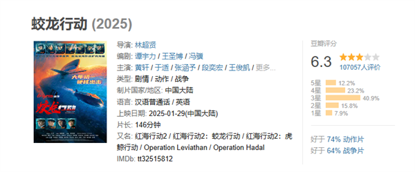 春节档唯一 电影《蛟龙行动》宣布撤档：将制作特别版